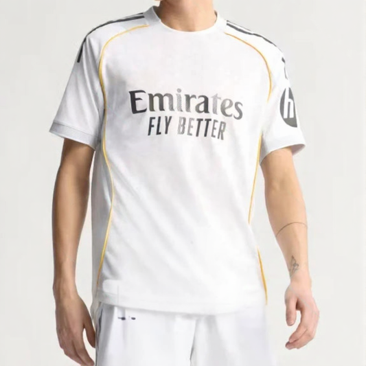 White Madrid-Style Football Shirt
