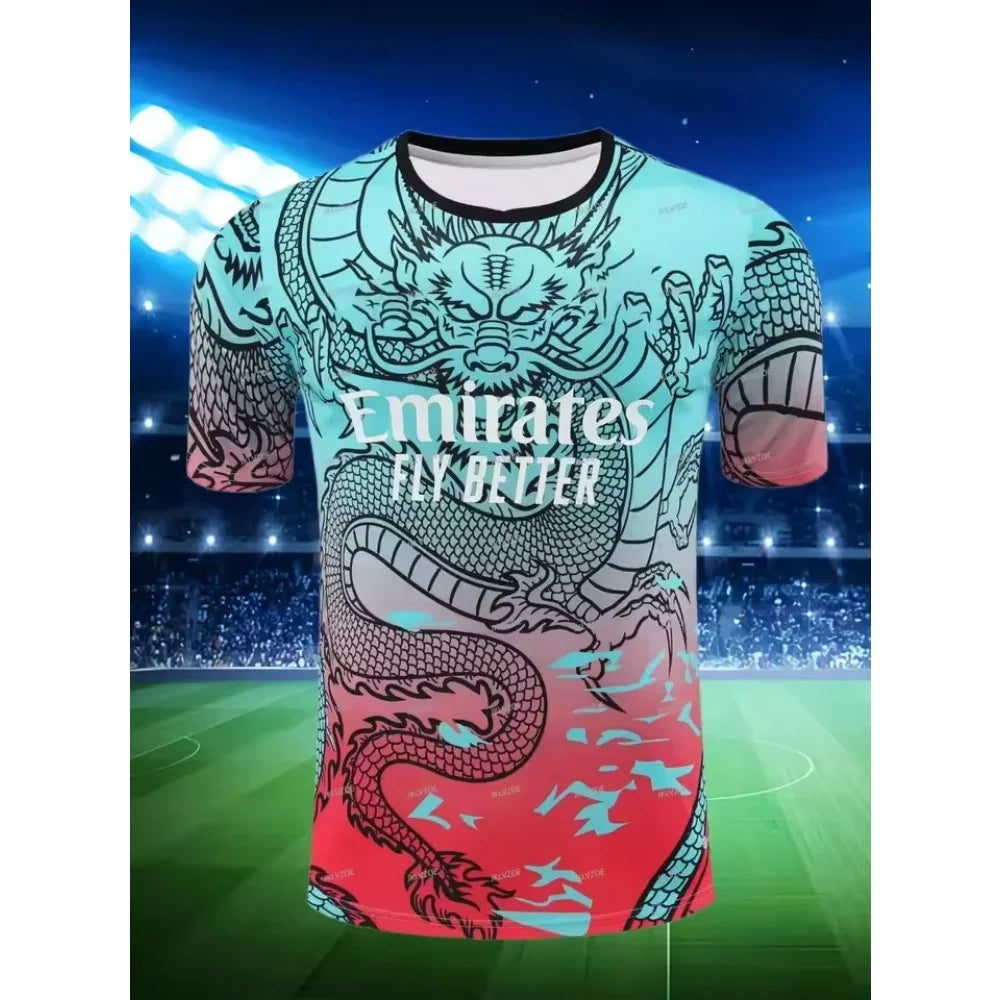 Men’s 3D Printed Real Madrid Sports T-Shirt