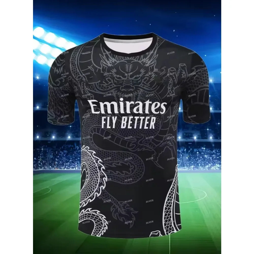Men’s 3D Printed Real Madrid Sports T-Shirt