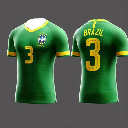 2025 3D Printed Brazil Football Jersey