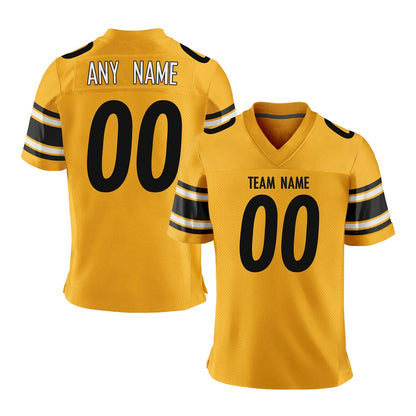 Personalized Gold American Football Jersey
